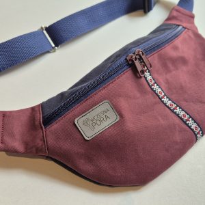 Mała nerka – Bordo, granat i etno tasiemka