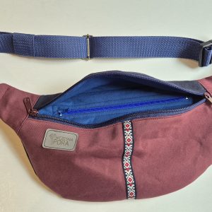 Mała nerka – Bordo, granat i etno tasiemka